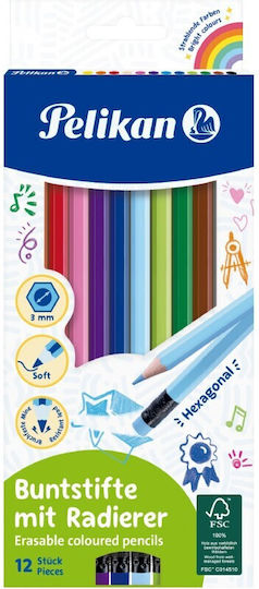 Pelikan Colored Pencil Set with Eraser Package of 1 packages