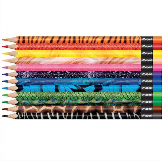 Maped Color'Peps Animals Ξυλομπογιές Σετ 12 χρώματα