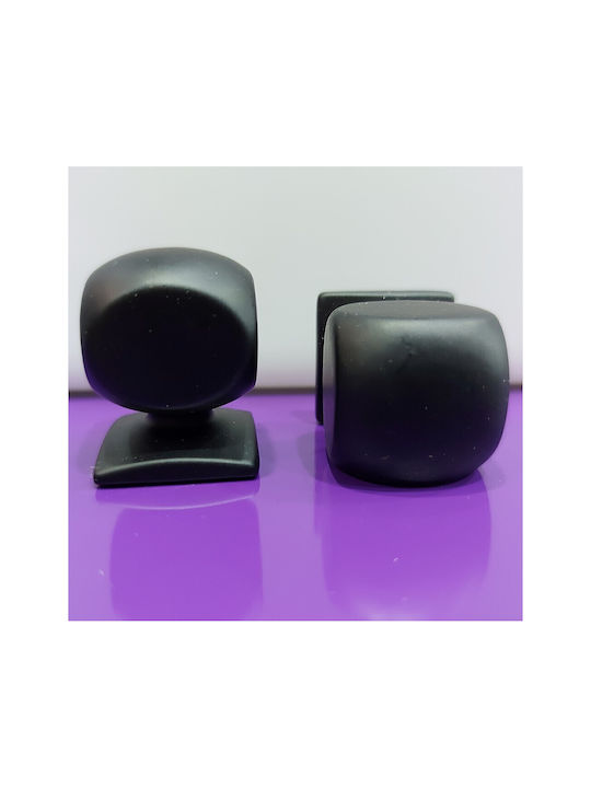 Italian Brass Furniture Knob Omp Porro 11419-000-20a1 Matte Black Diameter 22