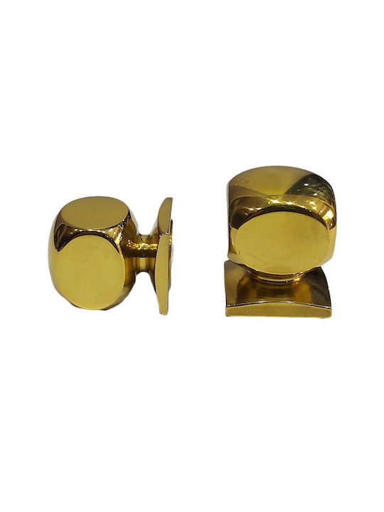Italian Brass Furniture Knob Omp Porro 11408-000-20a1 1 Piece Glossy Gold Diameter 25