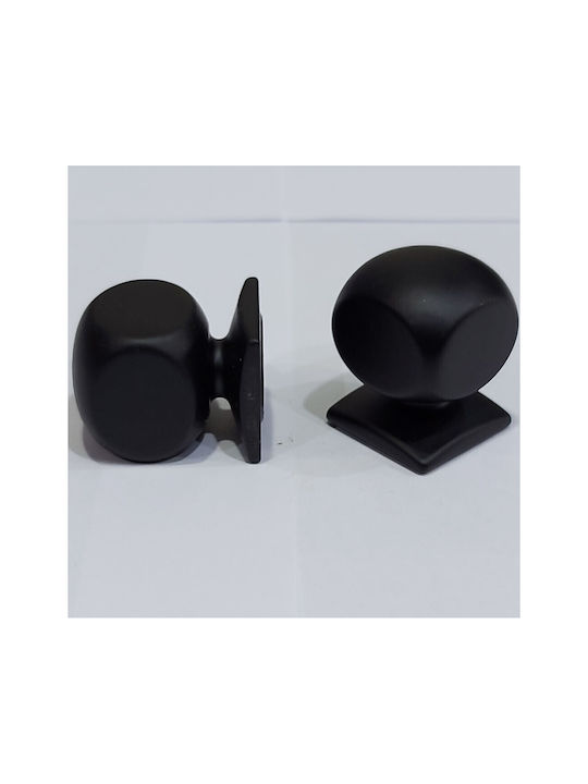 Italian Brass Furniture Knob Omp Porro 11419-000-20a1 Matte Black Diameter 22