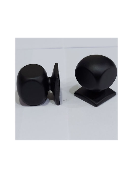 Italian Brass Furniture Knob Omp Porro 11419-000-20a1 Matte Black Diameter 22