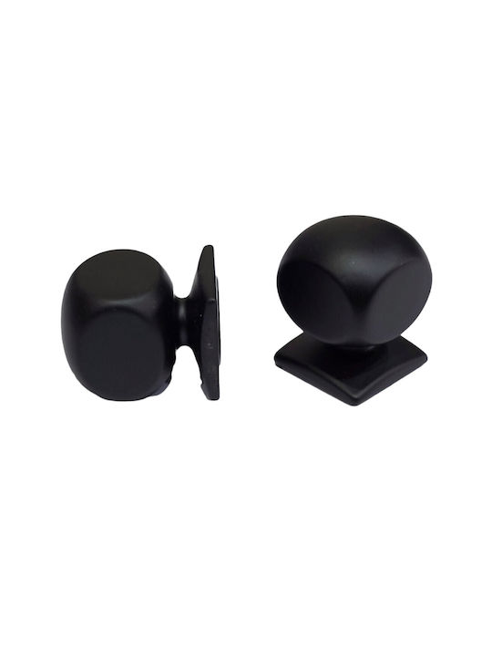 Italian Brass Furniture Knob Omp Porro 11418-000-20a1 Matte Black Diameter 25