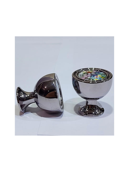 Crystal Handmade Italian Furniture Knob Omp Porro 11421-oro1 Dia 27 Chrome Glossy Mourano