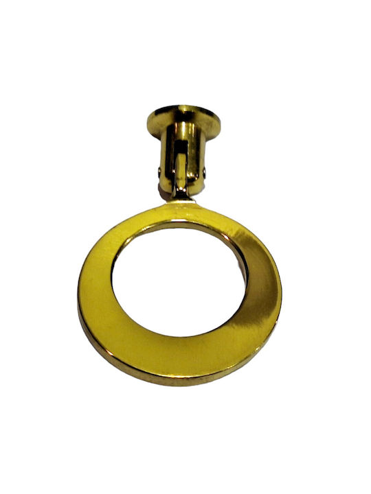 Handmade Brass Furniture Knob Omp Porro 10610-oro1 Gold Polished Diameter 45