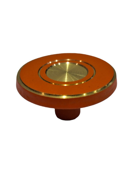 Italienisches Messing Möbelknopf Euro-fer 11040-brz2 Gold-Orange Durchmesser 25