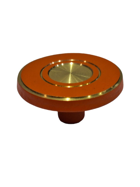 Italienisches Messing Möbelknopf Euro-fer 11040-brz2 Gold-Orange Durchmesser 25