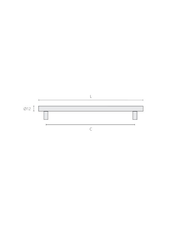Zogometal Furniture Handle 78 Stainless Steel 320 Mm