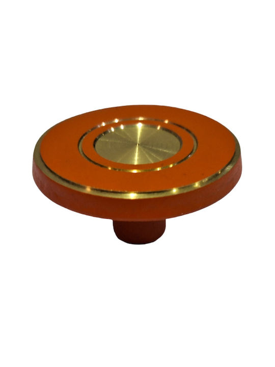 Italienisches Messing Möbelknopf Euro-fer 11040-brz2 Gold-Orange Durchmesser 25