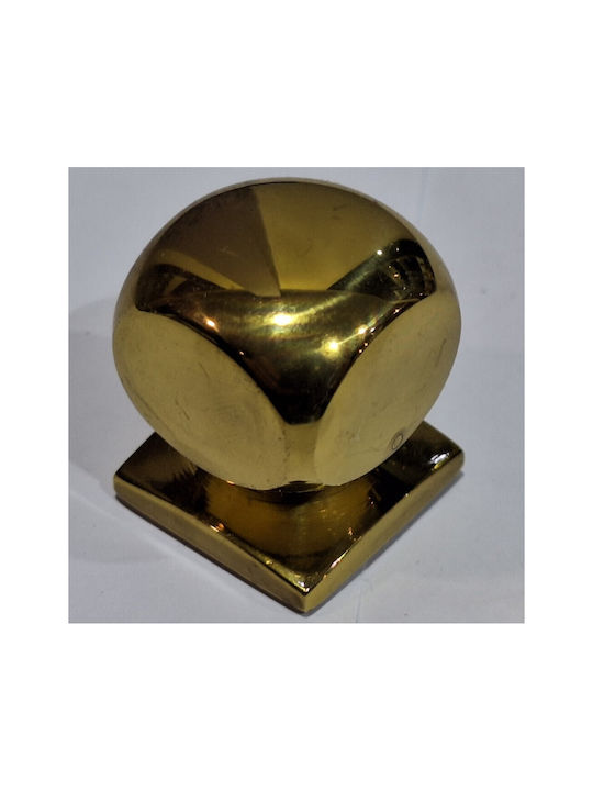 Italian Brass Furniture Knob Omp Porro 11408-000-20a1 1 Piece Glossy Gold Diameter 25