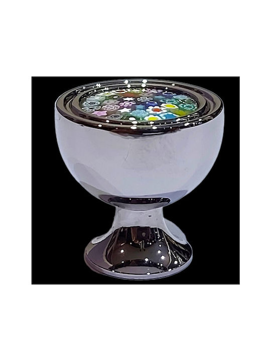 Crystal Handmade Italian Furniture Knob Omp Porro 11421-oro1 Dia 27 Chrome Glossy Mourano