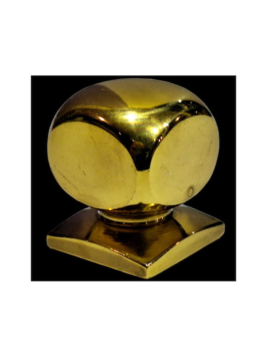 Italian Brass Furniture Knob Omp Porro 11408-000-20a1 1 Piece Glossy Gold Diameter 25