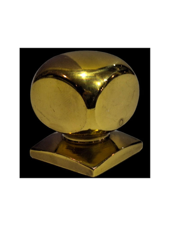 Italian Brass Furniture Knob Omp Porro 11408-000-20a1 1 Piece Glossy Gold Diameter 25