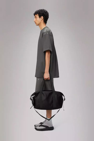 Rains Hilo Weekend Bag Small Σακ Βουαγιάζ 18lt Black Grain Υφασμάτινο Μ40xΠ20xΥ23εκ.