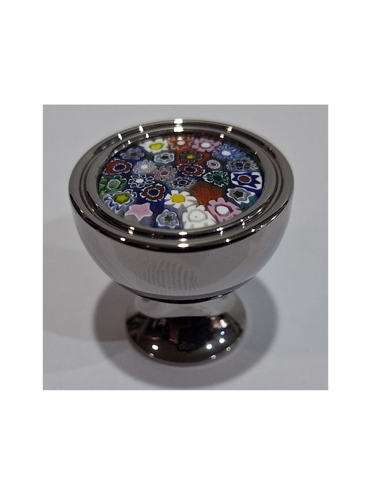 Crystal Handmade Italian Furniture Knob Omp Porro 11421-oro1 Dia 27 Chrome Glossy Mourano