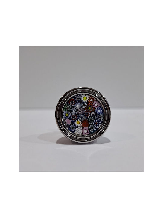Crystal Handmade Italian Furniture Knob Omp Porro 11421-oro1 Dia 27 Chrome Glossy Mourano