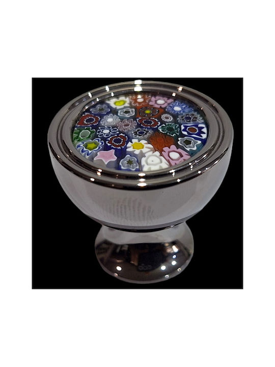 Crystal Handmade Italian Furniture Knob Omp Porro 11421-oro1 Dia 27 Chrome Glossy Mourano