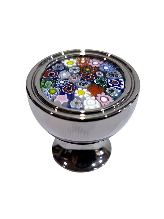 Crystal Handmade Italian Furniture Knob Omp Porro 11421-oro1 Dia 27 Chrome Glossy Mourano