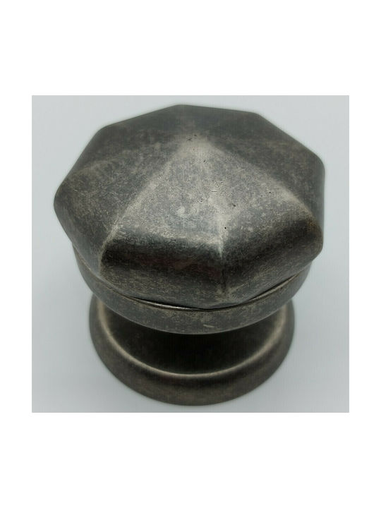 Italienisches Messing Türgriff Nestori 0800-fer1 Veraltet Silber Maße 70 ×70× 67 Mm