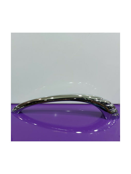 Italian Brass Front Door Handle Salice Paolo 4902-ino Chrome Glossy Length 30.0cm