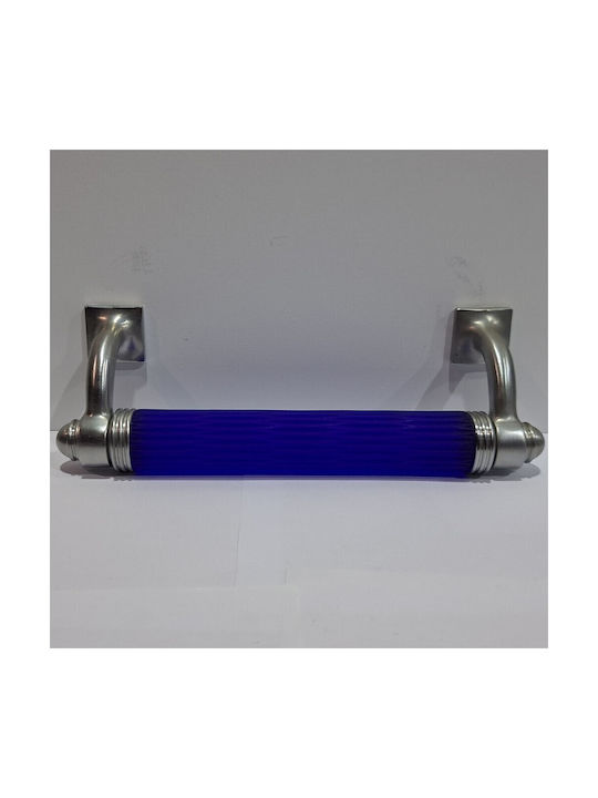 Italian Bronze Front Door Handle Steel Nova 4244-217-10c1 Mourano Crystal Length 21.7cm