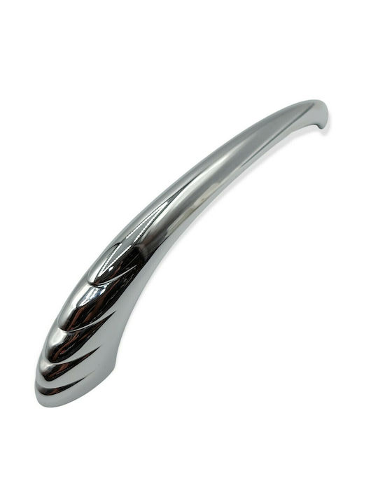 Italian Brass Front Door Handle Salice Paolo 4902-ino Chrome Glossy Length 30.0cm