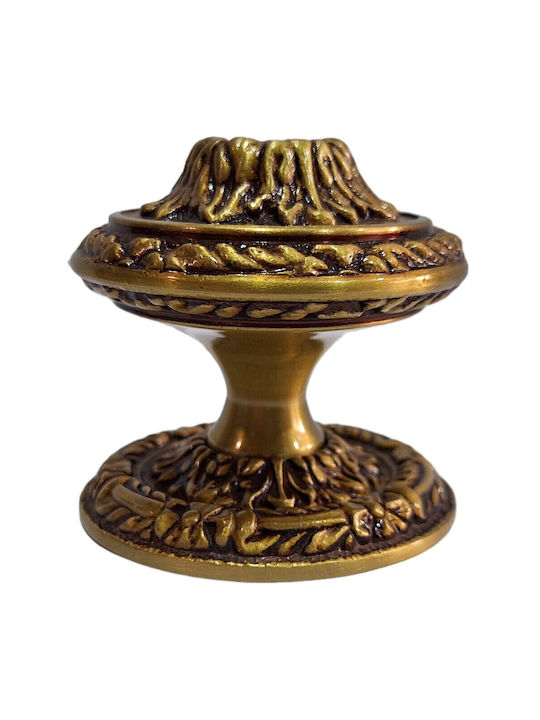 Spanish Brass Front Door Knob Coba 4874-000-20α1 Matte Gold Dimensions 70×70×61 Mm