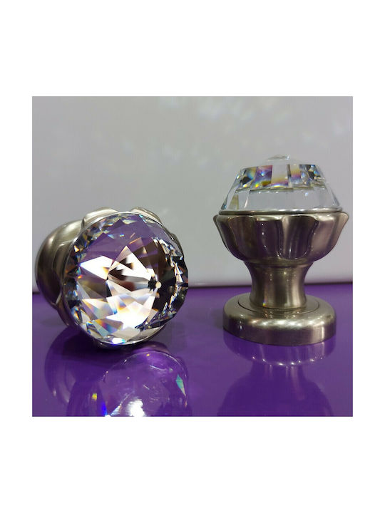 Spanish Brass Knob Mestre 4882-swa1 Swarovski Crystal