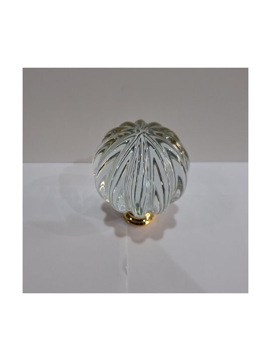 Spanish Brass Front Door Knob Viher 4866-Gold Murano Crystal