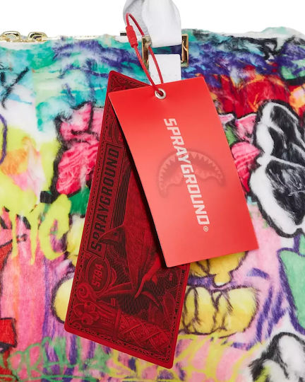 Sprayground Graffiti Faux Fur Sack Voyage 12.5lt made of Artificial Leather L25.4xW20xH19cm