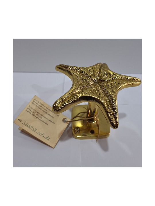 Handgefertigter Kupfer Spanischer Türknopf Coba 4885-Gold Hochglanz Maße 90 × 90 × 75 Mm