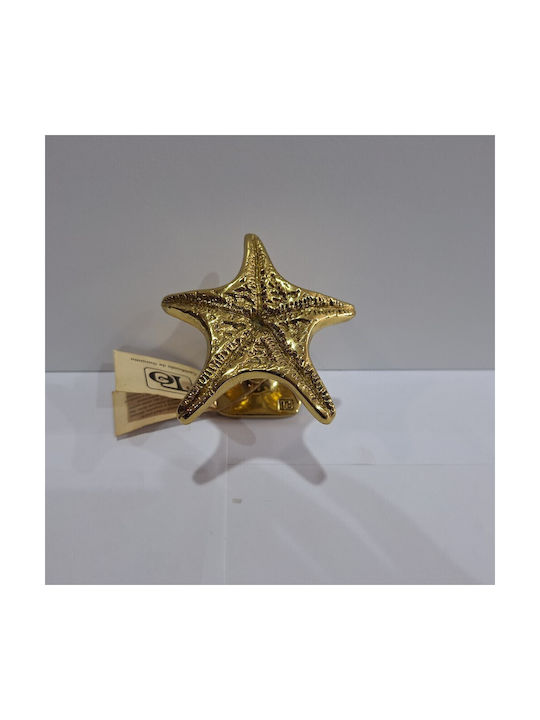 Handgefertigter Kupfer Spanischer Türknopf Coba 4885-Gold Hochglanz Maße 90 × 90 × 75 Mm