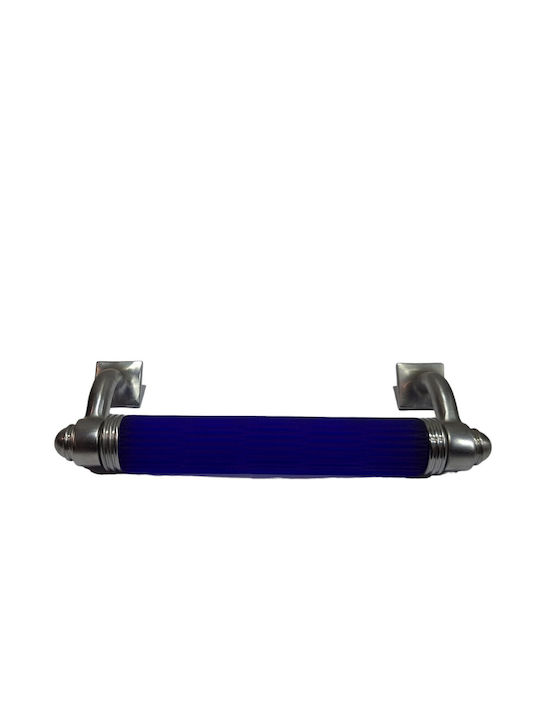 Italian Bronze Front Door Handle Steel Nova 4244-217-10c1 Mourano Crystal Length 21.7cm