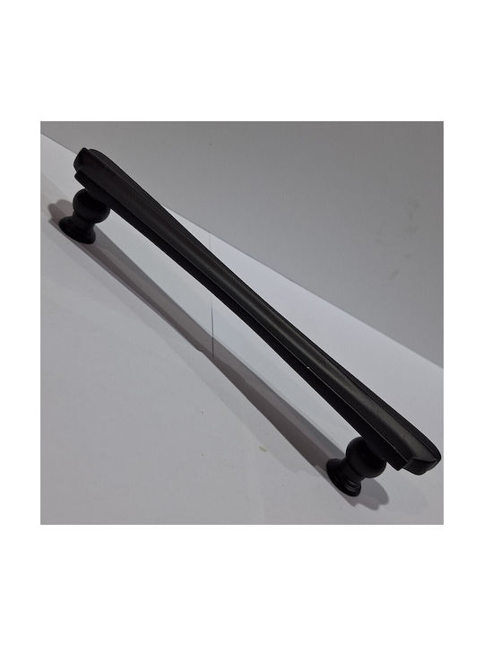 Spanish Brass Front Door Handle Mestre 10551-12b1 Matte Black Diameter 20.0cm