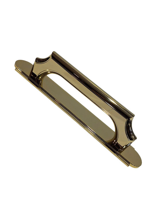 Italian Bronze Handmade Front Door Handle Acm 11272-178-24k Gold-Polished Dimension 17.8cm