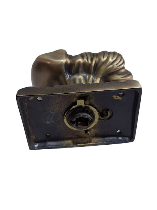 Italian Brass Front Door Knob Salice Paolo 4883-arg Antiqued Silver