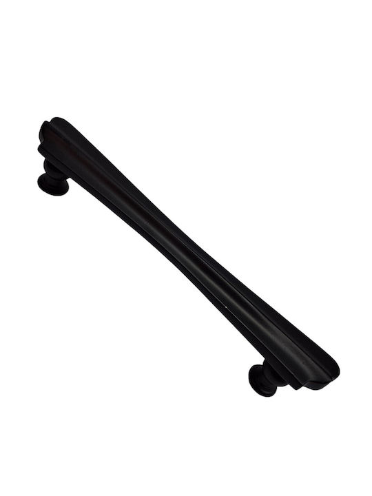 Spanish Brass Front Door Handle Mestre 10551-12b1 Matte Black Diameter 20.0cm