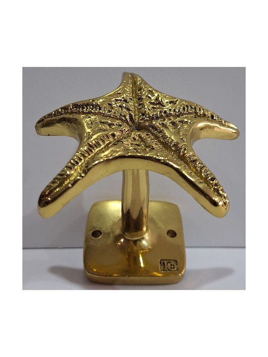 Handgefertigter Kupfer Spanischer Türknopf Coba 4885-Gold Hochglanz Maße 90 × 90 × 75 Mm