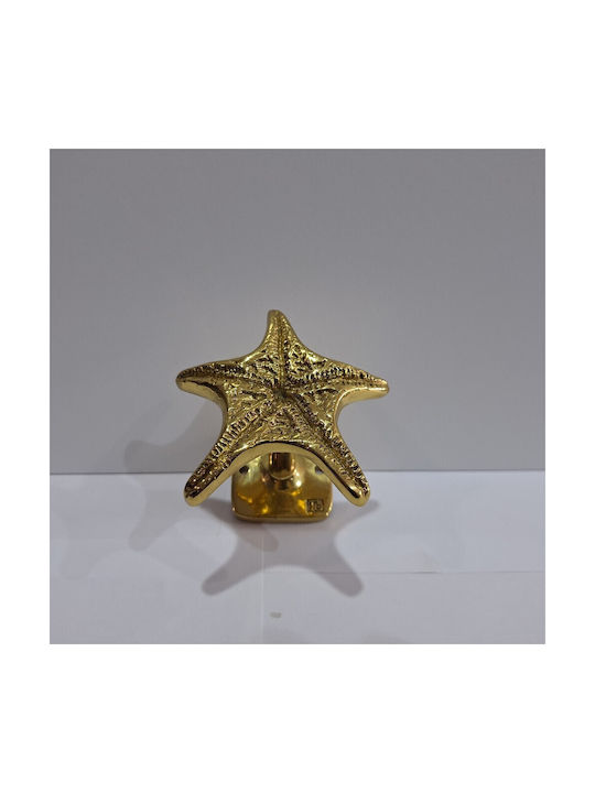 Handgefertigter Kupfer Spanischer Türknopf Coba 4885-Gold Hochglanz Maße 90 × 90 × 75 Mm