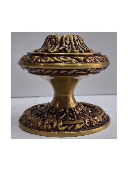 Spanish Brass Front Door Knob Coba 4874-000-20α1 Matte Gold Dimensions 70×70×61 Mm