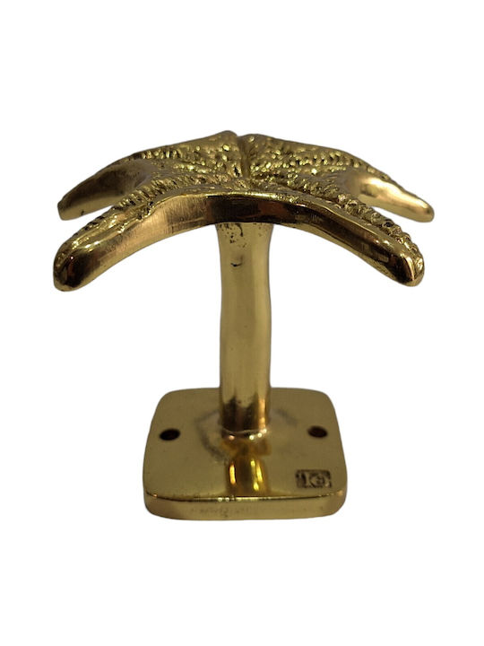 Handgefertigter Kupfer Spanischer Türknopf Coba 4885-Gold Hochglanz Maße 90 × 90 × 75 Mm