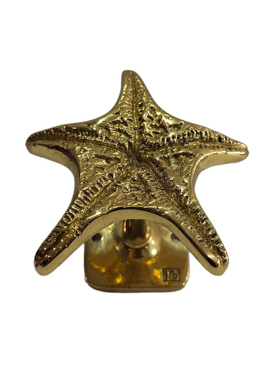 Handgefertigter Kupfer Spanischer Türknopf Coba 4885-Gold Hochglanz Maße 90 × 90 × 75 Mm