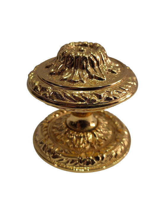 Spanischer Messing-Knopf Für Vordertür Coba 4876-oro2 Gold 24k Maße 70×70×65 Mm