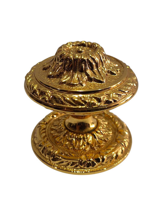 Spanischer Messing-Knopf Für Vordertür Coba 4876-oro2 Gold 24k Maße 70×70×65 Mm