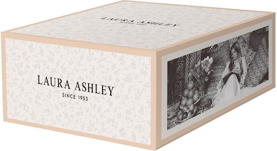 Laura Ashley Wild Clematis Чиния Пустинята от Порцелан Бял с Диаметър 12см 4бр