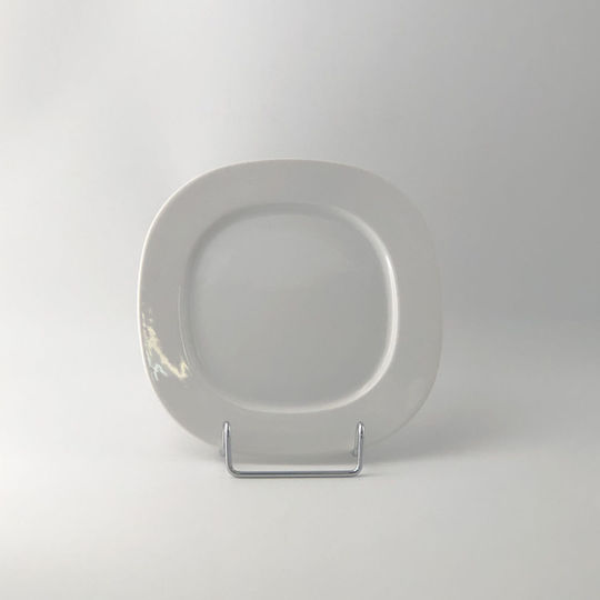 Emfasi Teller Wüste aus Porzellan Weiß mit Durchmesser 20cm 6Stück