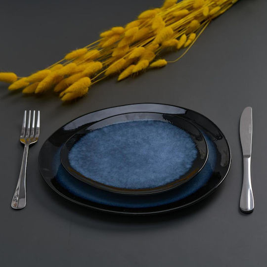 Set 4 Oval Ceramic Plates 28 Cm Serenity