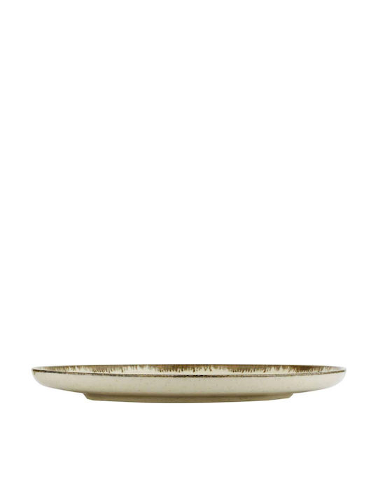 Kutahya Porselen Plate Shallow made of Porcelain Beige with Diameter 24cm