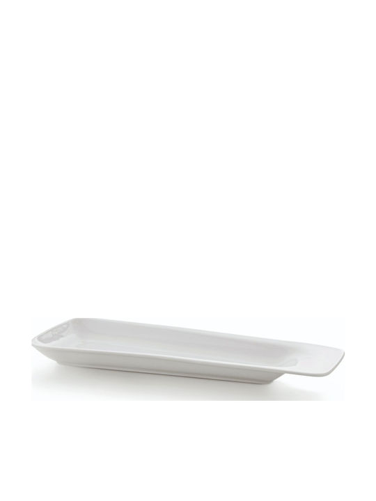 GTSA Plate Shallow Rectangular made of Porcelain White 32.5x17cm