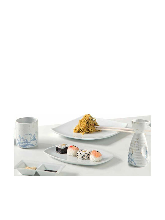 GTSA Japan Teller Wüste Platz aus Porzellan Weiß 20x20cm